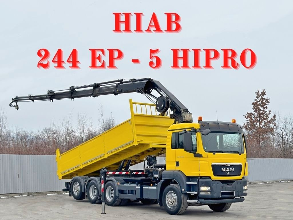 MAN TGS 35.400 * HIAB 244 EP - 5 HIPRO + FUNK * 8x4 - Tovornjak prekucnik, Tovornjak z dvigalom: slika 1 MAN TGS 35.400 * HIAB 244 EP - 5 HIPRO + FUNK * 8x4 - Tovornjak prekucnik, Tovornjak z dvigalom: slika 1