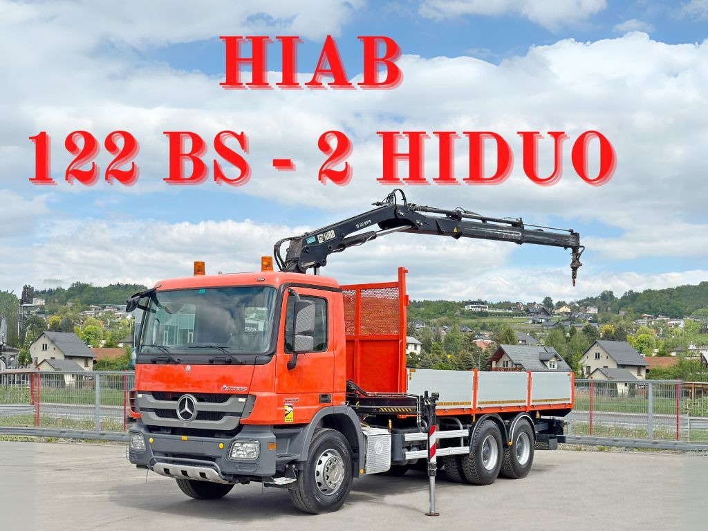 Mercedes-Benz ACTROS 2636*HIAB 122 BS-2 HIDUO + FUNK/6x4 * TOP - Tovornjak z dvigalom: slika 1 Mercedes-Benz ACTROS 2636*HIAB 122 BS-2 HIDUO + FUNK/6x4 * TOP - Tovornjak z dvigalom: slika 1