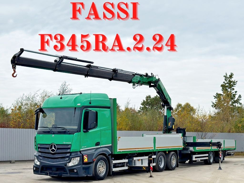 Mercedes-Benz ACTROS 2645* FASSI F345 RA 2.4/FUNK+Anhänger - Tovornjak z dvigalom: slika 1 Mercedes-Benz ACTROS 2645* FASSI F345 RA 2.4/FUNK+Anhänger - Tovornjak z dvigalom: slika 1