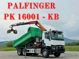Renault C 430 *KIPPER 5,10 m + PK 16001 - K B* 6x4 - Tovornjak prekucnik, Tovornjak z dvigalom: slika 1 Renault C 430 *KIPPER 5,10 m + PK 16001 - K B* 6x4 - Tovornjak prekucnik, Tovornjak z dvigalom: slika 1
