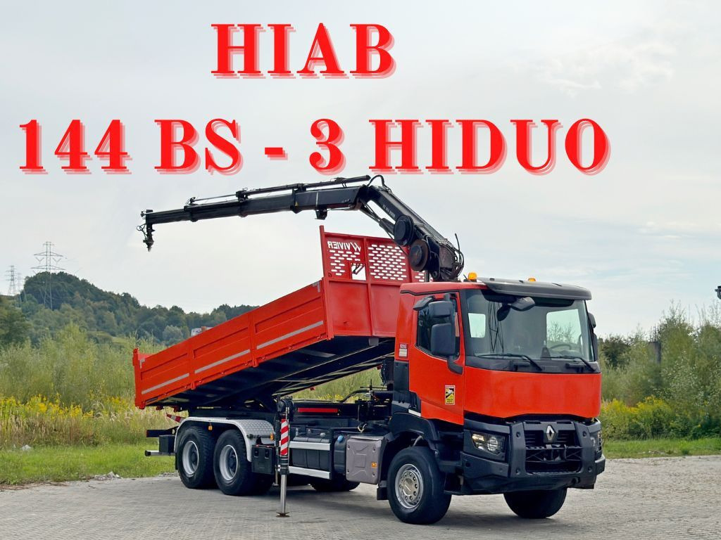 Renault K 380 * HIAB 144 BS - 3 HIDUO + FUNK * 6x4 * TOP - Tovornjak prekucnik, Tovornjak z dvigalom: slika 1 Renault K 380 * HIAB 144 BS - 3 HIDUO + FUNK * 6x4 * TOP - Tovornjak prekucnik, Tovornjak z dvigalom: slika 1