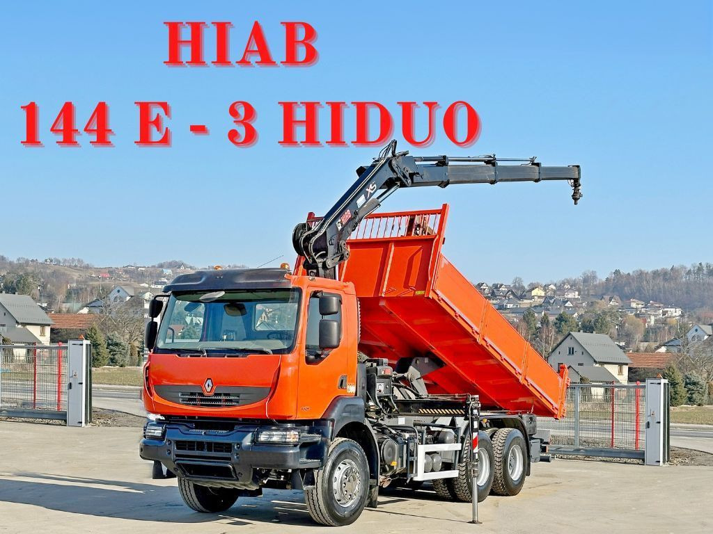 Renault KERAX 430* HIAB 144 E-3 HIDUO + FUNK / 6x4 - Tovornjak prekucnik, Tovornjak z dvigalom: slika 1 Renault KERAX 430* HIAB 144 E-3 HIDUO + FUNK / 6x4 - Tovornjak prekucnik, Tovornjak z dvigalom: slika 1