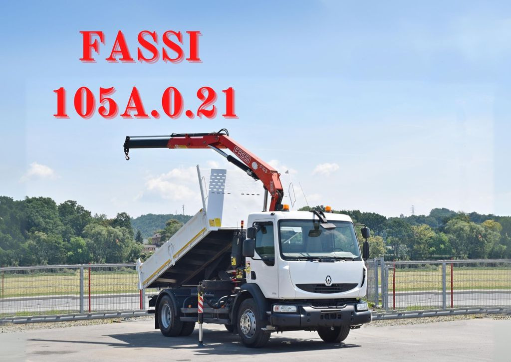 Renault MIDLUM 300 DXI * FASSI F105A.0.21 + PILOT* TOP - Tovornjak z dvigalom, Tovornjak prekucnik: slika 1 Renault MIDLUM 300 DXI * FASSI F105A.0.21 + PILOT* TOP - Tovornjak z dvigalom, Tovornjak prekucnik: slika 1