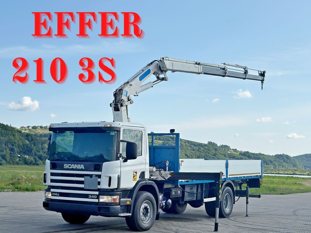 Scania 114 G 340 * PRITSCHE 7,00m * EFFER 210 3S + FUNK - Tovornjak z dvigalom: slika 1 Scania 114 G 340 * PRITSCHE 7,00m * EFFER 210 3S + FUNK - Tovornjak z dvigalom: slika 1