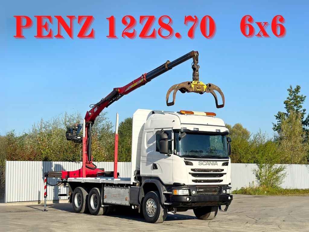 Scania G490* HOLZTRANSPORTER * PENZ 12Z8.70* 6x6 - Tovornjak za prevoz lesa, Tovornjak z dvigalom: slika 1 Scania G490* HOLZTRANSPORTER * PENZ 12Z8.70* 6x6 - Tovornjak za prevoz lesa, Tovornjak z dvigalom: slika 1