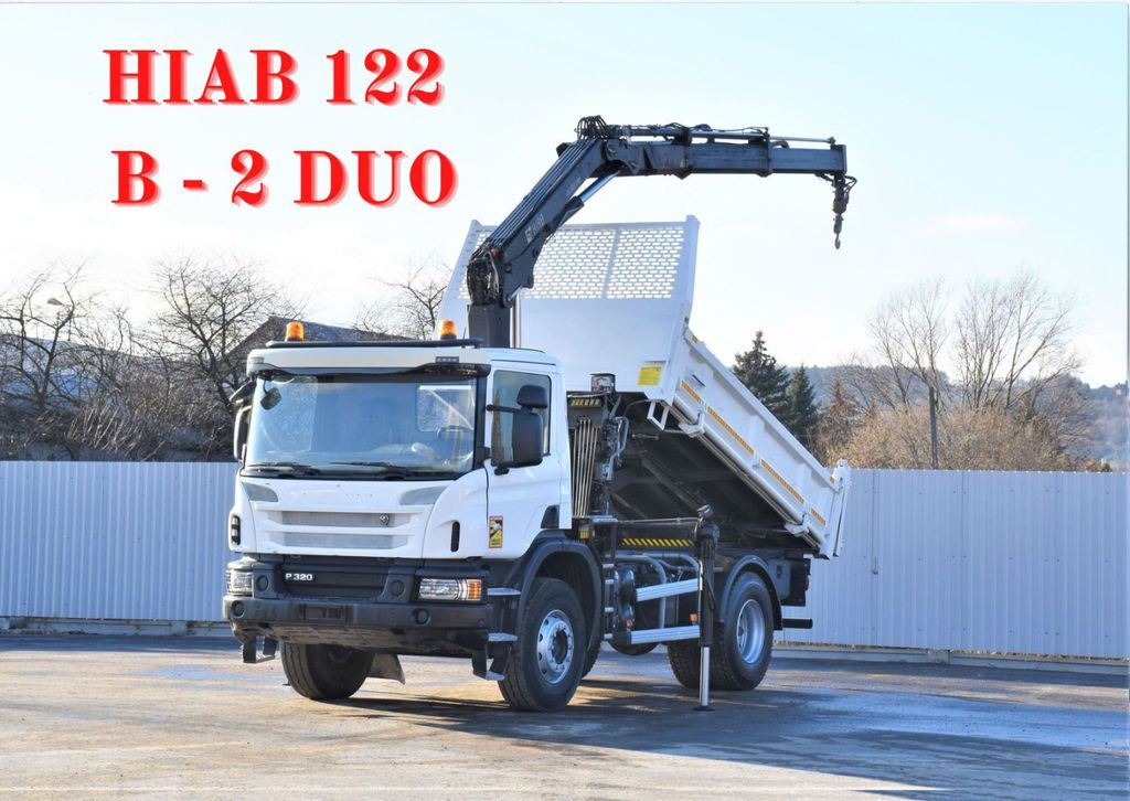 Scania P320 Kipper 3,90m *BORDMATIC*HIAB 122B-2DUO* TOP - Tovornjak prekucnik, Tovornjak z dvigalom: slika 1 Scania P320 Kipper 3,90m *BORDMATIC*HIAB 122B-2DUO* TOP - Tovornjak prekucnik, Tovornjak z dvigalom: slika 1