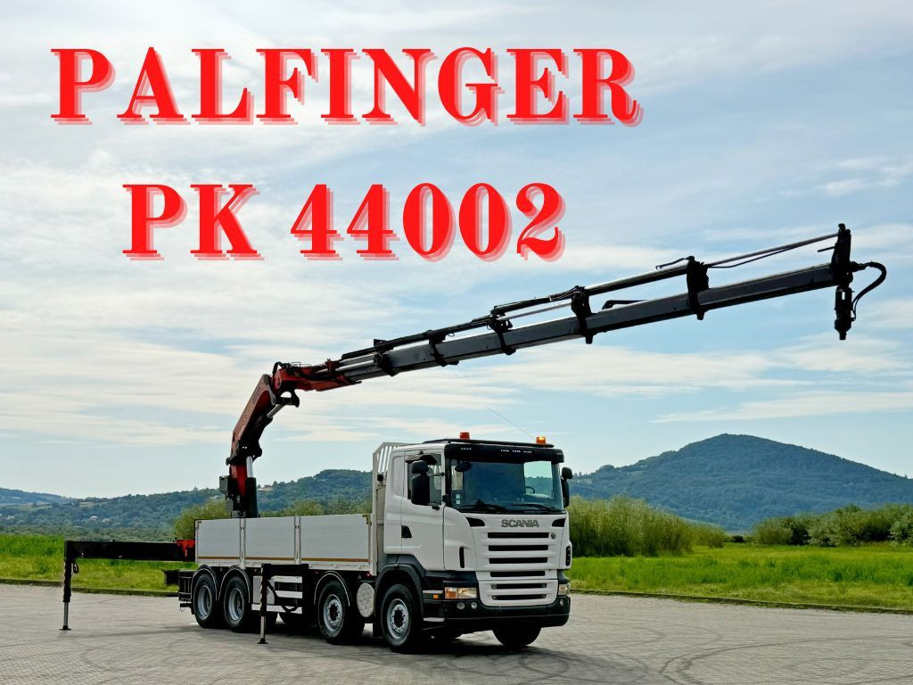 Scania R 420 PRITSCHE 6,47 m * PK 44002/FUNK * 8x4 /TOP - Tovornjak z dvigalom: slika 1 Scania R 420 PRITSCHE 6,47 m * PK 44002/FUNK * 8x4 /TOP - Tovornjak z dvigalom: slika 1