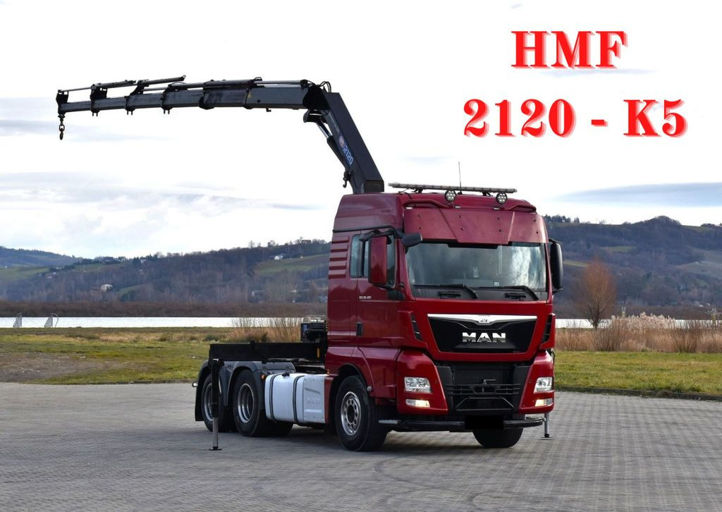 MAN TGX 28.480 Sattelzugmaschine + HMF 2120 K5/FUNK MAN TGX 28.480 Sattelzugmaschine + HMF 2120 K5/FUNK - Vlačilec: slika 1 MAN TGX 28.480 Sattelzugmaschine + HMF 2120 K5/FUNK MAN TGX 28.480 Sattelzugmaschine + HMF 2120 K5/FUNK - Vlačilec: slika 1