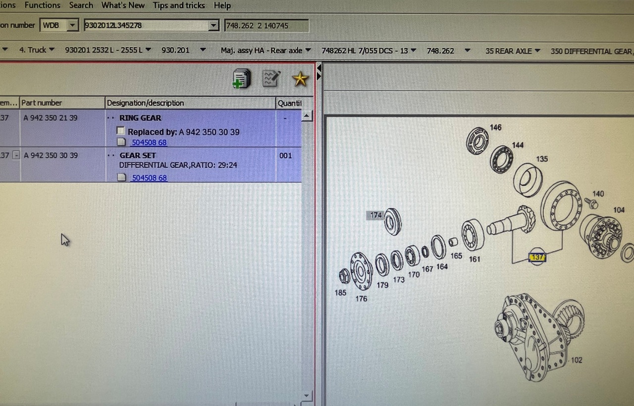 REAR AXLE WITH DIFFERENTIAL GEAR ,RATIO 29:24 - Diferencialni menjalnik za Tovornjak: slika 5 REAR AXLE WITH DIFFERENTIAL GEAR ,RATIO 29:24 - Diferencialni menjalnik za Tovornjak: slika 5