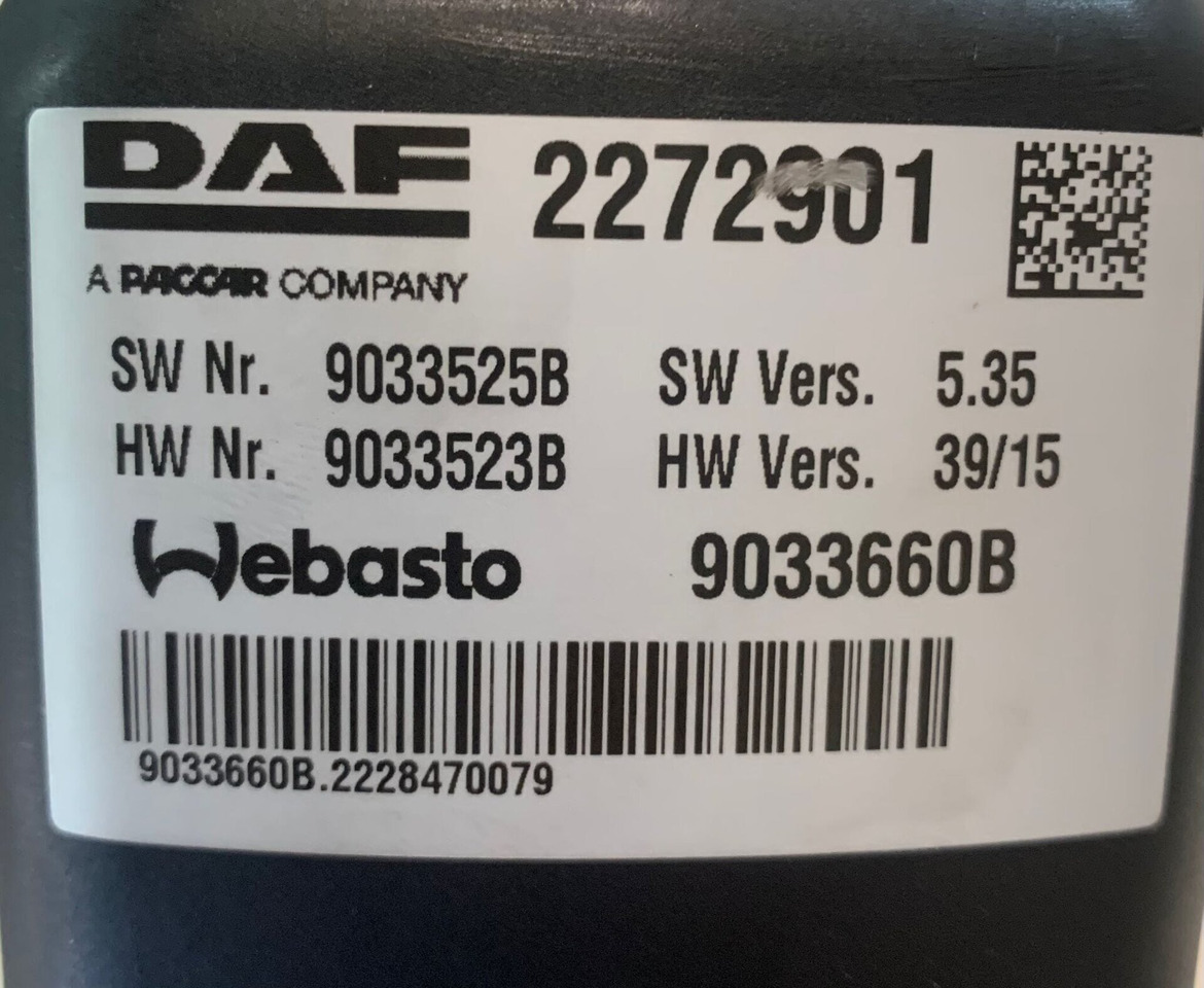 DAF STANDKACHEL THERMO TOP PRO 38 2272901 - Ventilator kabine za Tovornjak: slika 5 DAF STANDKACHEL THERMO TOP PRO 38 2272901 - Ventilator kabine za Tovornjak: slika 5