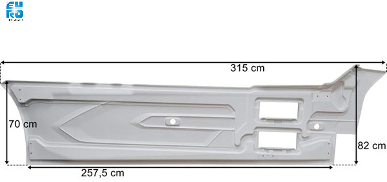DAF XG XG+ XF LOWDECK ZIJSKIRT SET WB 4000mm 2022- PRIMER ,COMPLEET MET BEVESTIGING - Karoserija in zunanjost za Tovornjak: slika 2 DAF XG XG+ XF LOWDECK ZIJSKIRT SET WB 4000mm 2022- PRIMER ,COMPLEET MET BEVESTIGING - Karoserija in zunanjost za Tovornjak: slika 2