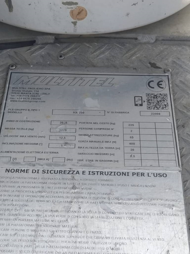 Multitel HX200 - Dvižna ploščad montirana na tovornjak: slika 3 Multitel HX200 - Dvižna ploščad montirana na tovornjak: slika 3