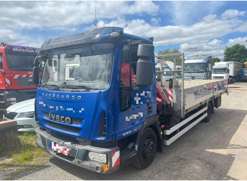 Iveco EUROCARGO ML80 E16 Lange Pritsche mit Kran - Tovornjak s kesonom: slika 1 Iveco EUROCARGO ML80 E16 Lange Pritsche mit Kran - Tovornjak s kesonom: slika 1