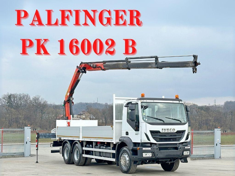 Iveco TRAKKER 360 * PRITSCHE 6,80* PK 16002 B+FUNK*6x4 - Tovornjak s kesonom, Tovornjak z dvigalom: slika 1 Iveco TRAKKER 360 * PRITSCHE 6,80* PK 16002 B+FUNK*6x4 - Tovornjak s kesonom, Tovornjak z dvigalom: slika 1