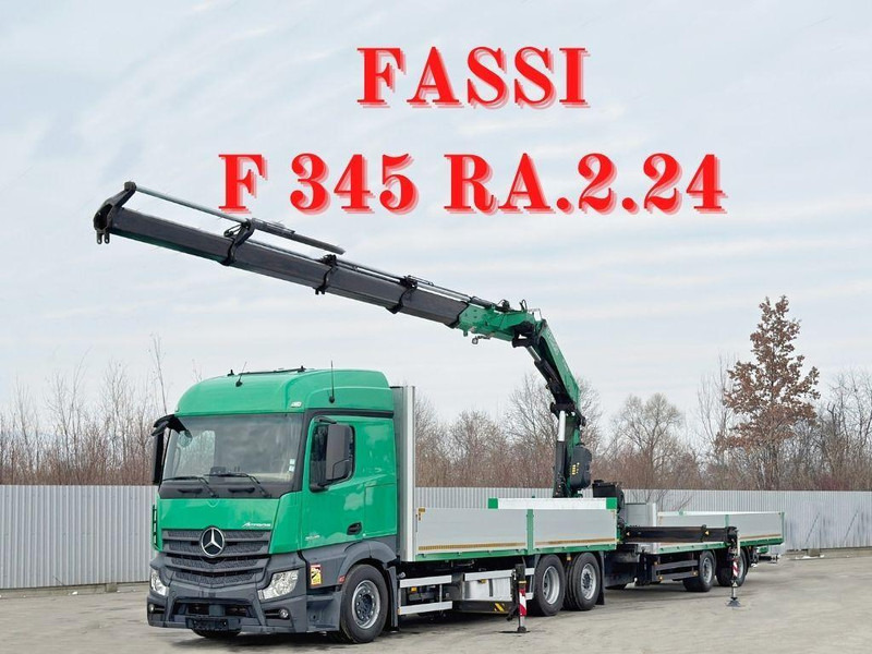 Mercedes-Benz ACTROS 2645 * FASSI F345.24 + FUNK + Anhänger - Tovornjak s kesonom, Tovornjak z dvigalom: slika 1 Mercedes-Benz ACTROS 2645 * FASSI F345.24 + FUNK + Anhänger - Tovornjak s kesonom, Tovornjak z dvigalom: slika 1