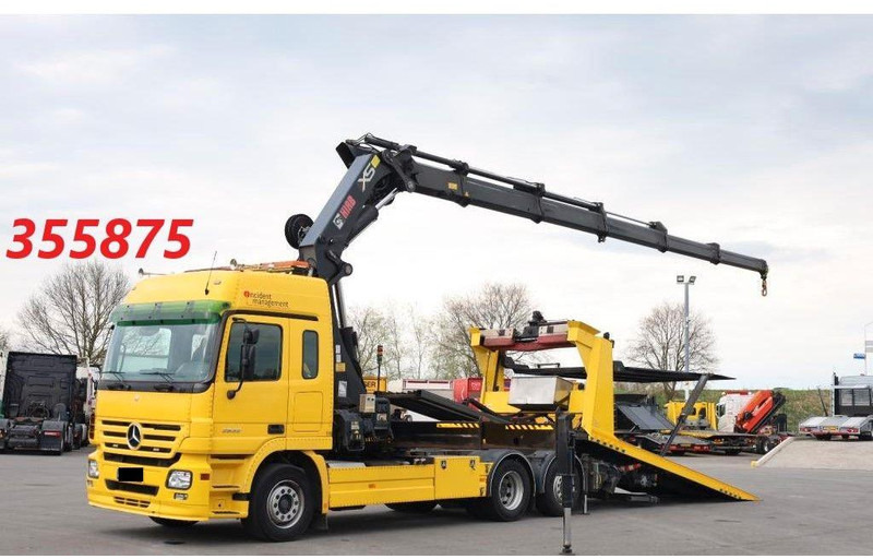 Mercedes-Benz Actros 2532 Vehicle transporter + crane Hiab 477EP-5 HiPro 6x2 - Tovornjak avtotransporter: slika 2 Mercedes-Benz Actros 2532 Vehicle transporter + crane Hiab 477EP-5 HiPro 6x2 - Tovornjak avtotransporter: slika 2