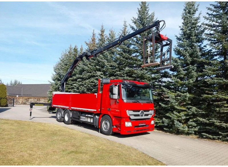 Mercedes-Benz Actros 2546 6x2 Flatbed + Crane HIAB 166 K + RC - Tovornjak s kesonom, Tovornjak z dvigalom: slika 5 Mercedes-Benz Actros 2546 6x2 Flatbed + Crane HIAB 166 K + RC - Tovornjak s kesonom, Tovornjak z dvigalom: slika 5