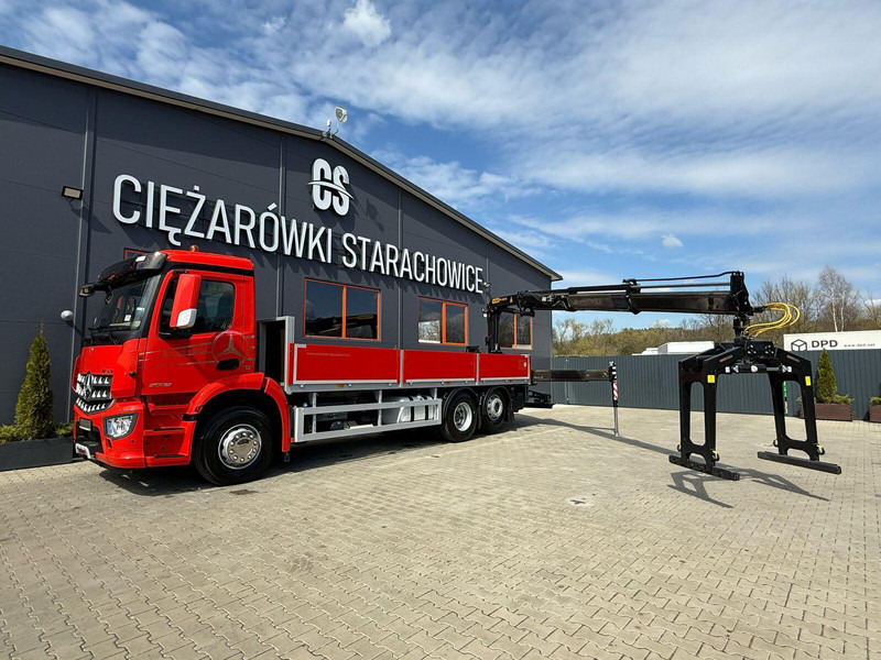 Tovornjak s kesonom, Tovornjak z dvigalom Mercedes-Benz Arocs Actros 2532 / E6 / 6x2 / skrzynia + żuraw Palfinger / budo: slika 11