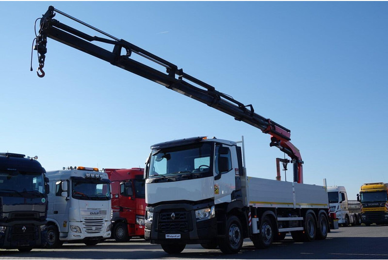 Renault C 430 / 8x4 / SKRZYNIOWY 7 M + HDS PALFINGER 33002 -wysów: 14,5 - Tovornjak s kesonom, Tovornjak z dvigalom: slika 2 Renault C 430 / 8x4 / SKRZYNIOWY 7 M + HDS PALFINGER 33002 -wysów: 14,5 - Tovornjak s kesonom, Tovornjak z dvigalom: slika 2