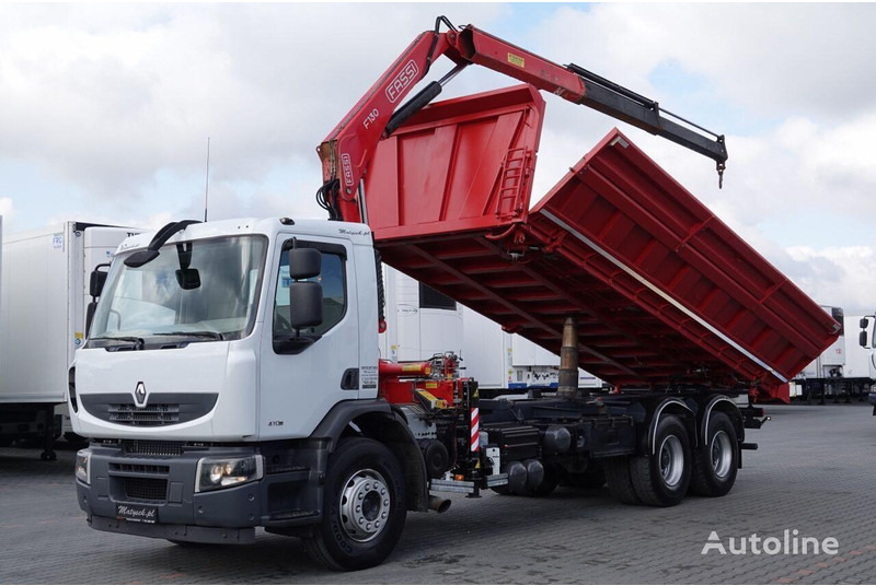Renault LANDER 3 way tipper + crane FASSI 130 6x4 - Tovornjak prekucnik, Tovornjak z dvigalom: slika 1 Renault LANDER 3 way tipper + crane FASSI 130 6x4 - Tovornjak prekucnik, Tovornjak z dvigalom: slika 1