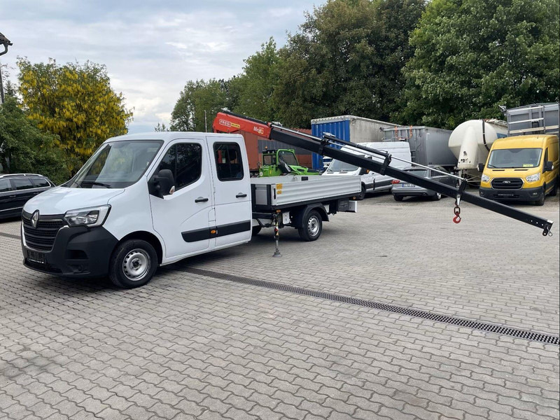 Renault Master Doka - Flatbed truck + crane - Dostavno vozilo s kesonom, Dostavno vozilo z dvojno kabino: slika 1 Renault Master Doka - Flatbed truck + crane - Dostavno vozilo s kesonom, Dostavno vozilo z dvojno kabino: slika 1