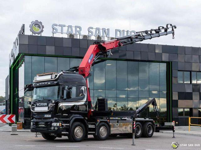 Scania R580 8x4 HMF 5020-K6, JOAB L20 5200AK Hooklift - Kotalni prekucni tovornjak, Tovornjak z dvigalom: slika 1 Scania R580 8x4 HMF 5020-K6, JOAB L20 5200AK Hooklift - Kotalni prekucni tovornjak, Tovornjak z dvigalom: slika 1