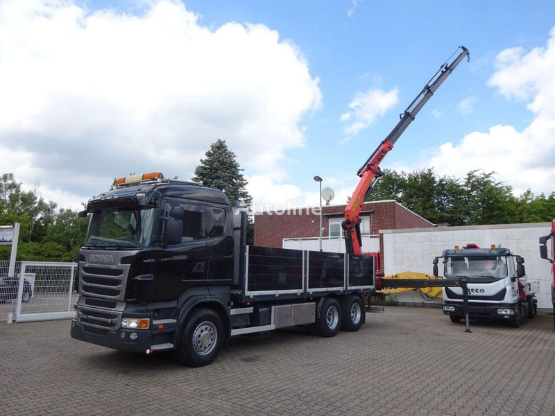 Scania R620 Flatbed + crane PK 22002 EH 6x2 - Tovornjak s kesonom, Tovornjak z dvigalom: slika 1 Scania R620 Flatbed + crane PK 22002 EH 6x2 - Tovornjak s kesonom, Tovornjak z dvigalom: slika 1