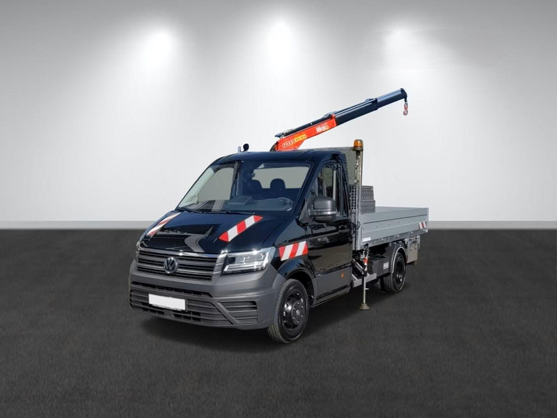 Volkswagen Crafter 50 - Flatbed truck + crane - Tovornjak s kesonom, Tovornjak z dvigalom: slika 1 Volkswagen Crafter 50 - Flatbed truck + crane - Tovornjak s kesonom, Tovornjak z dvigalom: slika 1