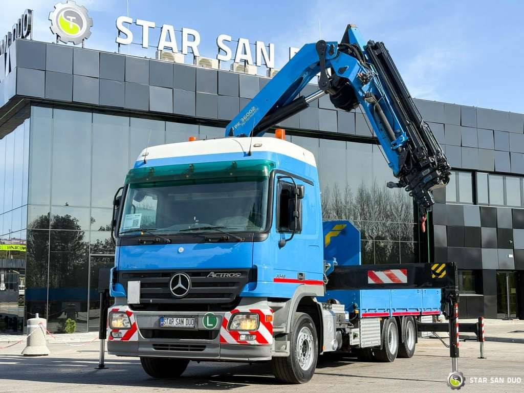 Mercedes-Benz ACTROS 2646L 6x4 PALFINGER 36002 Euro 5 Winch - Tovornjak z dvigalom: slika 1 Mercedes-Benz ACTROS 2646L 6x4 PALFINGER 36002 Euro 5 Winch - Tovornjak z dvigalom: slika 1