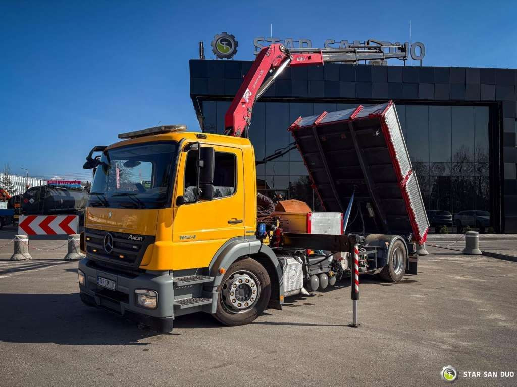 Mercedes-Benz AXOR 1824 4x2 HMF 975 HDS Crane Rotator Kipper Mercedes-Benz AXOR 1824 4x2 HMF 975 HDS Crane Rotator Kipper - Tovornjak prekucnik: slika 4 Mercedes-Benz AXOR 1824 4x2 HMF 975 HDS Crane Rotator Kipper Mercedes-Benz AXOR 1824 4x2 HMF 975 HDS Crane Rotator Kipper - Tovornjak prekucnik: slika 4