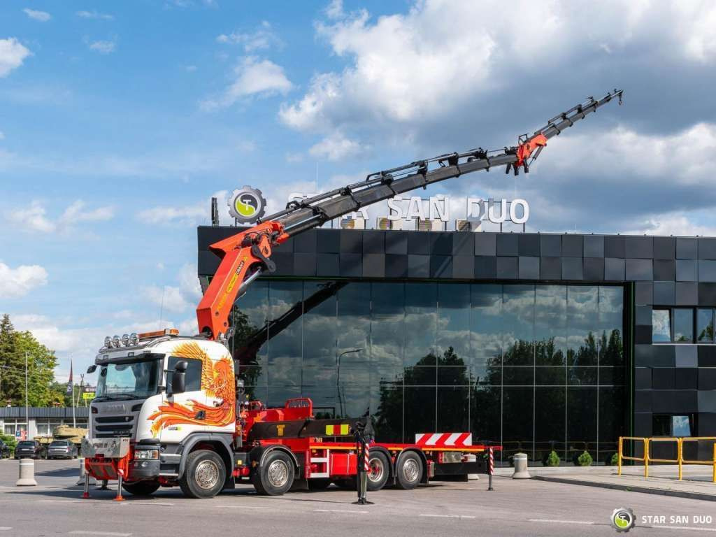Scania G450 8x2 PALFINGER PK 85002 Fly Jib Winch - Tovornjak z dvigalom: slika 1 Scania G450 8x2 PALFINGER PK 85002 Fly Jib Winch - Tovornjak z dvigalom: slika 1