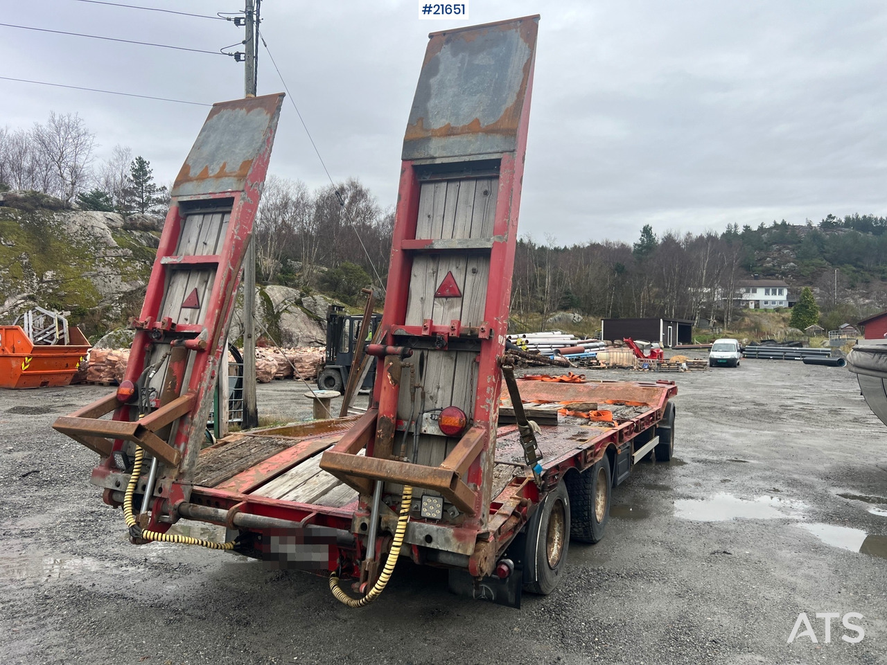 Damm 3 akslet maskinhenger m/ hydrauliske kjørebroer - Prikolica avtotransporter: slika 4 Damm 3 akslet maskinhenger m/ hydrauliske kjørebroer - Prikolica avtotransporter: slika 4