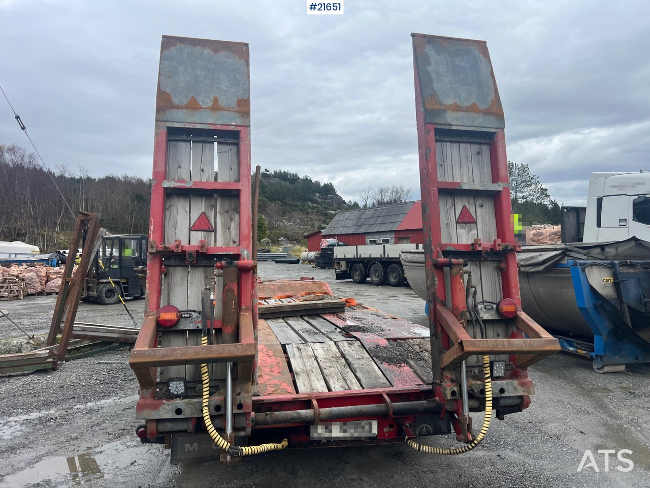 Damm 3 akslet maskinhenger m/ hydrauliske kjørebroer - Prikolica avtotransporter: slika 3 Damm 3 akslet maskinhenger m/ hydrauliske kjørebroer - Prikolica avtotransporter: slika 3