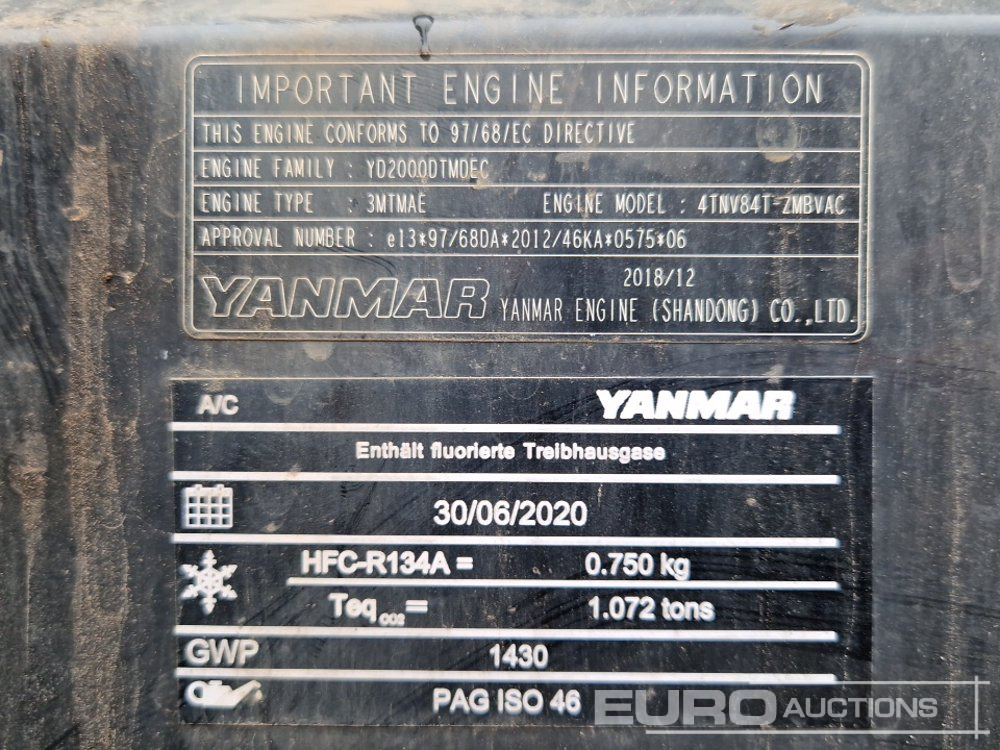 Mini bager 2020 Yanmar SV60-6A: slika 18