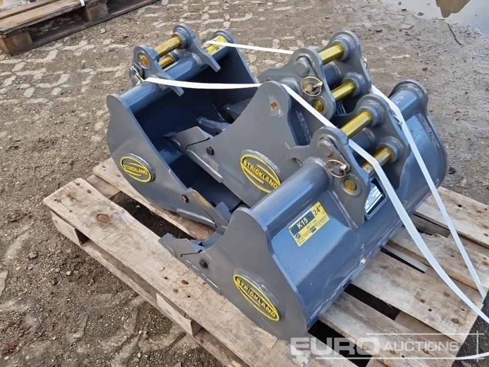 Unused Strickland 24", 18", 12" Bucket Set to suit Kubota KX15 (3 of) - Žlica: slika 2 Unused Strickland 24", 18", 12" Bucket Set to suit Kubota KX15 (3 of) - Žlica: slika 2