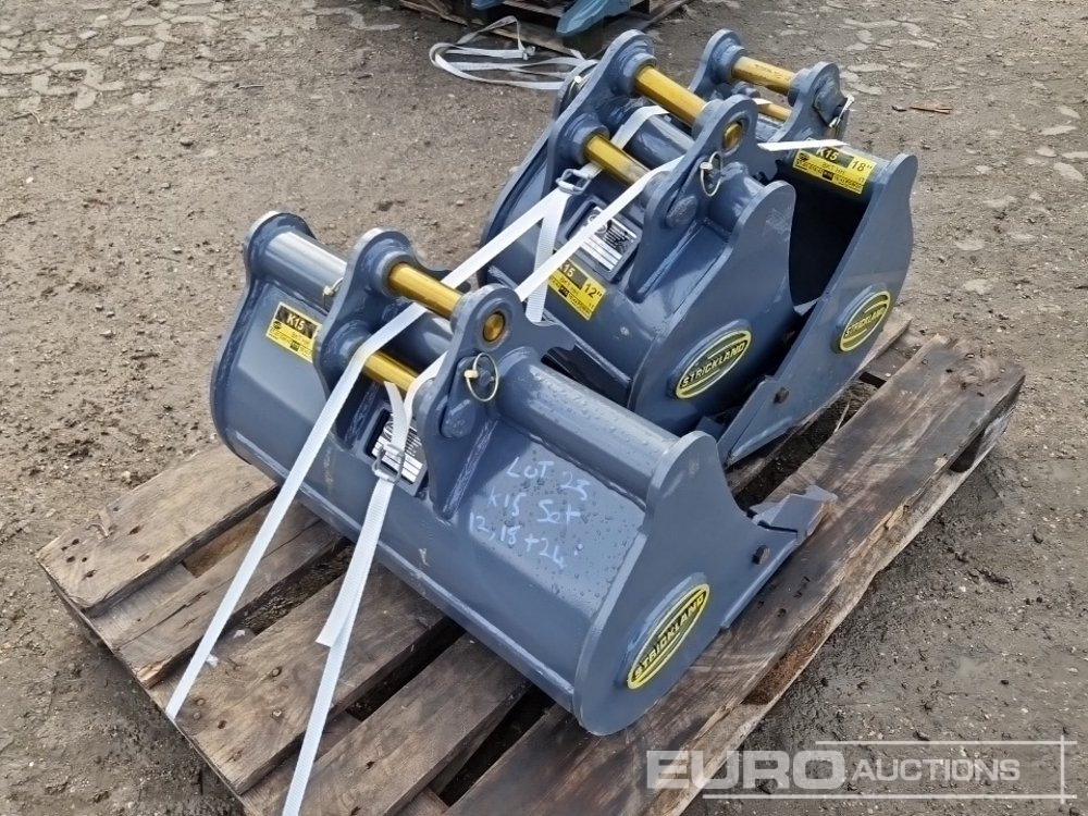 Unused Strickland 24", 18", 12" Bucket Set to suit Kubota KX15 (3 of) - Žlica: slika 3 Unused Strickland 24", 18", 12" Bucket Set to suit Kubota KX15 (3 of) - Žlica: slika 3