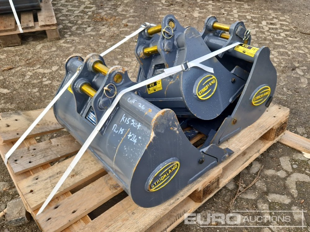 Unused Strickland 24", 18", 12" Bucket Set to suit Kubota KX15 (3 of) - Žlica: slika 3 Unused Strickland 24", 18", 12" Bucket Set to suit Kubota KX15 (3 of) - Žlica: slika 3