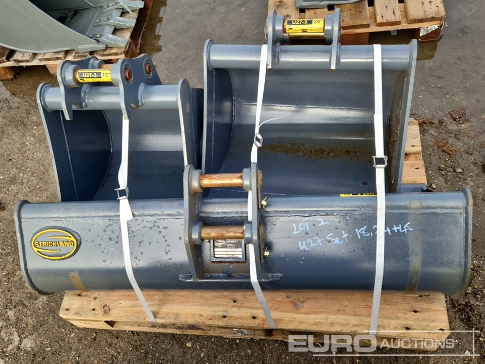 Unused Strickland 48", 24", 18" Bucket Set to suit Kubota U27 (3 of) - Žlica: slika 5 Unused Strickland 48", 24", 18" Bucket Set to suit Kubota U27 (3 of) - Žlica: slika 5