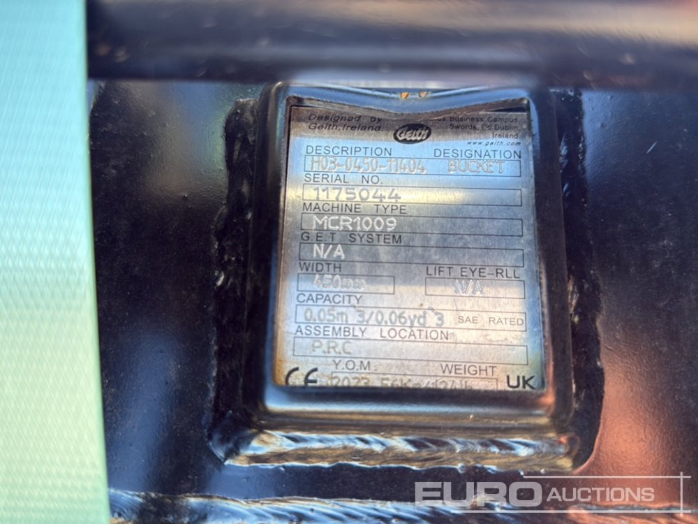 Geith Digging Bucket H03-0450-11404 to suit MCR1009 (S/Ns 1175044, 1175046) (2 of) - Žlica: slika 5 Geith Digging Bucket H03-0450-11404 to suit MCR1009 (S/Ns 1175044, 1175046) (2 of) - Žlica: slika 5
