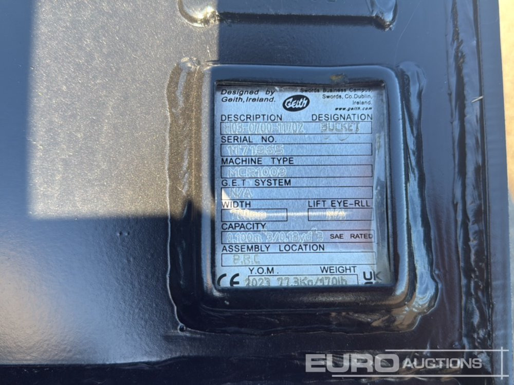 Geith Digging Bucket H03-0700-11702 to suit MCR1009 (S/Ns 1171864,1171865) (2 of) - Žlica: slika 5 Geith Digging Bucket H03-0700-11702 to suit MCR1009 (S/Ns 1171864,1171865) (2 of) - Žlica: slika 5