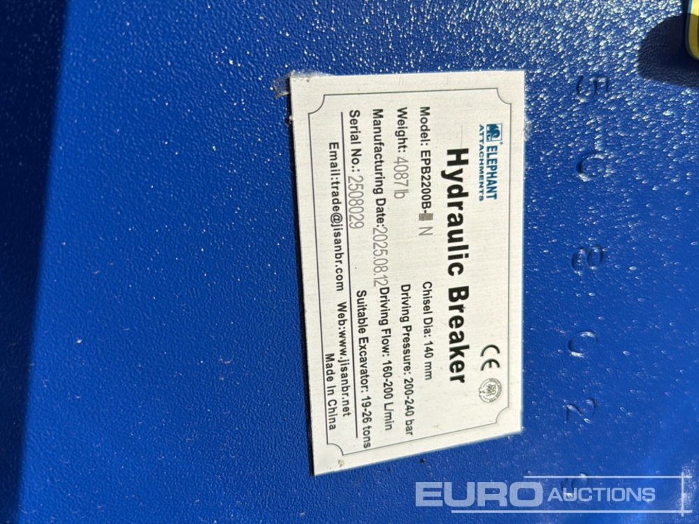 Unused 2025 Elephant EPB2200B-N - Hidravlično kladivo: slika 5 Unused 2025 Elephant EPB2200B-N - Hidravlično kladivo: slika 5