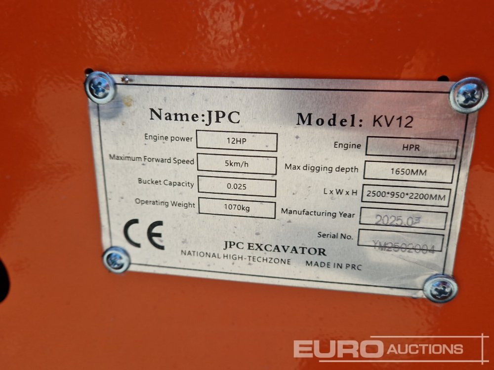 Mini bager Unused 2025 JPC KV 12: slika 39