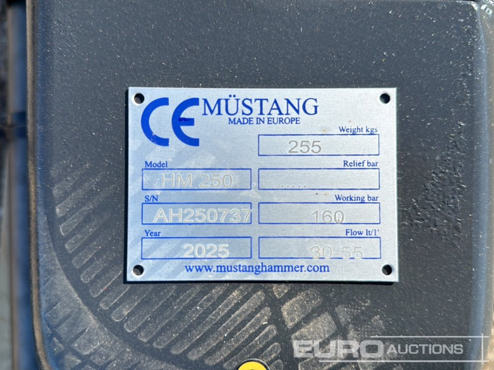 Unused 2025 Mustang HM250 - Hidravlično kladivo: slika 5 Unused 2025 Mustang HM250 - Hidravlično kladivo: slika 5