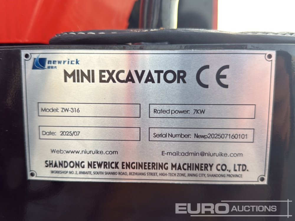 Mini bager Unused 2025 Newrick ZW316: slika 34