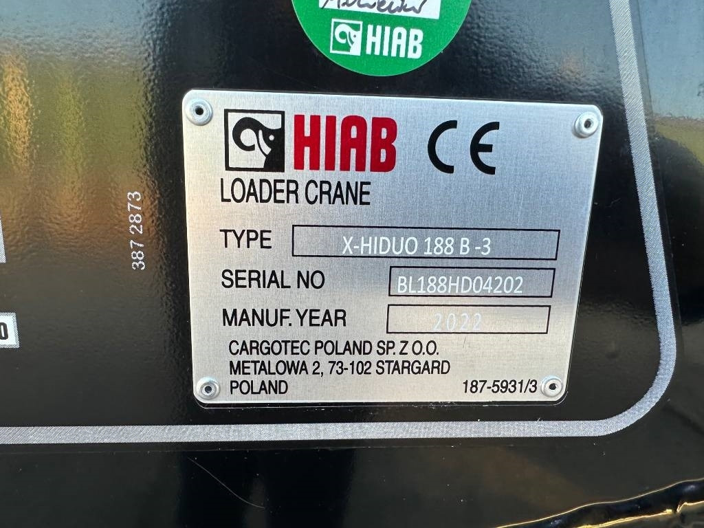 Hiab X-HiDuo 188 B-3 - Paletno dvigalo za Tovornjak: slika 4 Hiab X-HiDuo 188 B-3 - Paletno dvigalo za Tovornjak: slika 4
