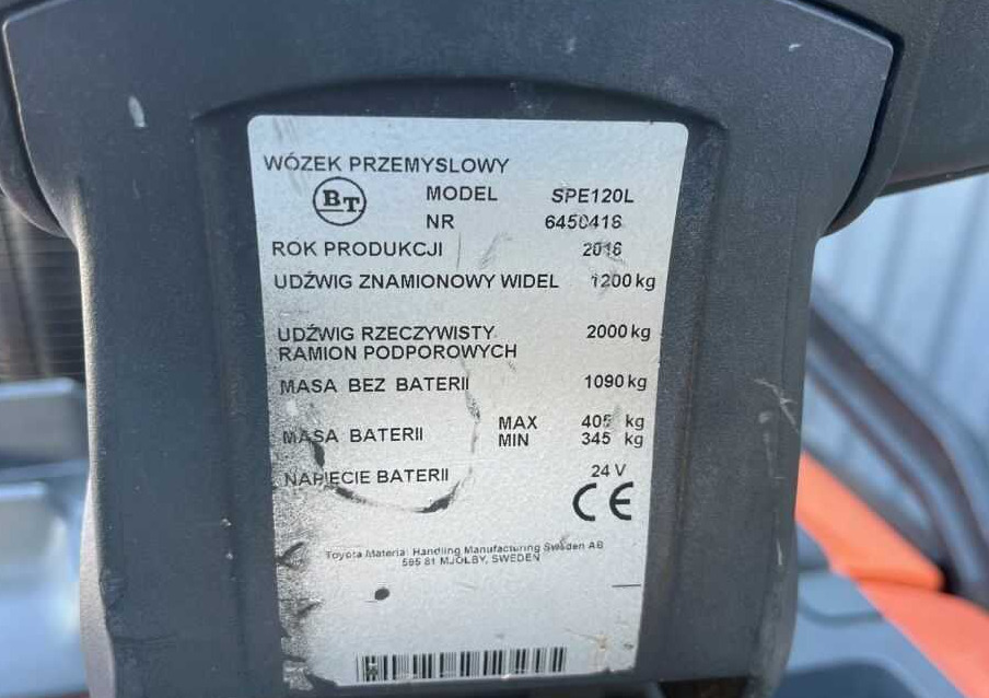 BT SPE120L - Stroj za zlaganje: slika 4 BT SPE120L - Stroj za zlaganje: slika 4
