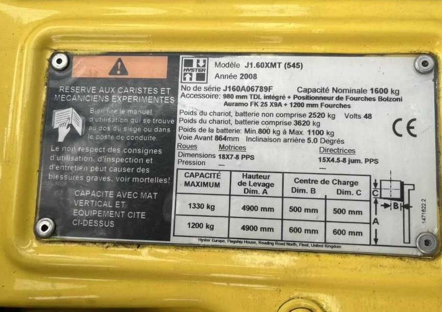 Hyster J1.60XMT - Električni viličar: slika 4 Hyster J1.60XMT - Električni viličar: slika 4
