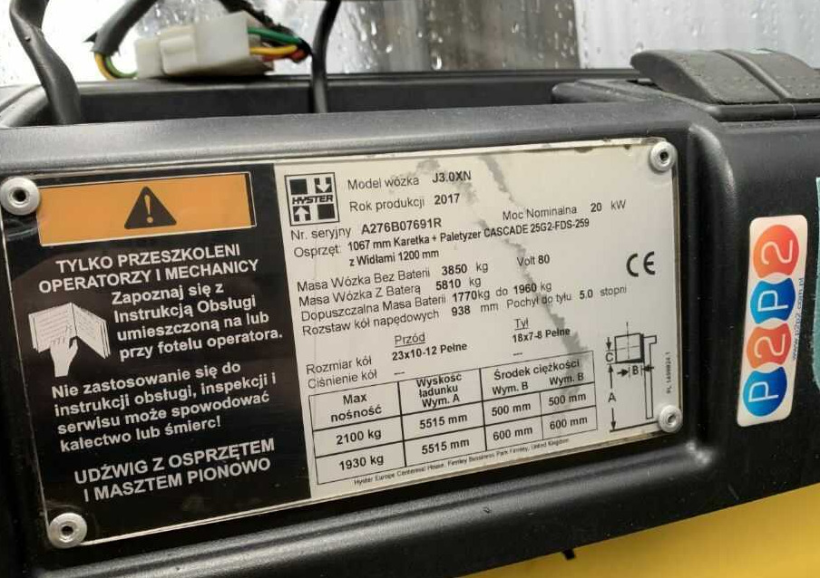 Hyster J3.0XN - Električni viličar: slika 4 Hyster J3.0XN - Električni viličar: slika 4