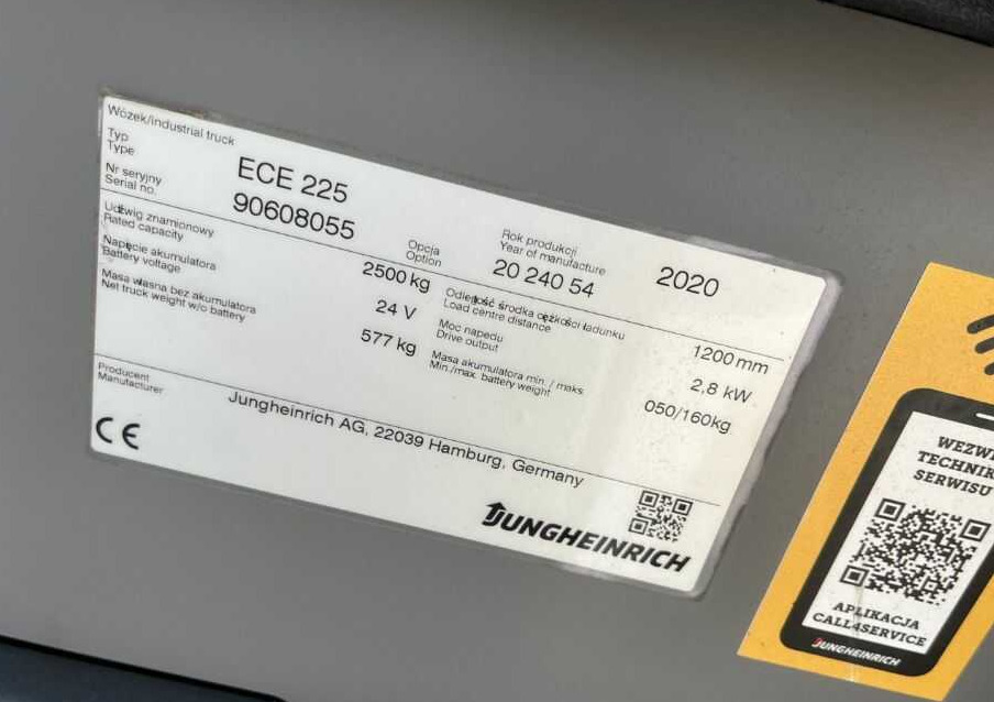 Jungheinrich ECE225 - Stroj za pripravo blaga: slika 4 Jungheinrich ECE225 - Stroj za pripravo blaga: slika 4