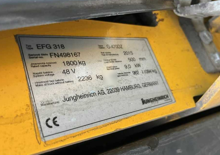 Jungheinrich EFG318 - Električni viličar: slika 4 Jungheinrich EFG318 - Električni viličar: slika 4